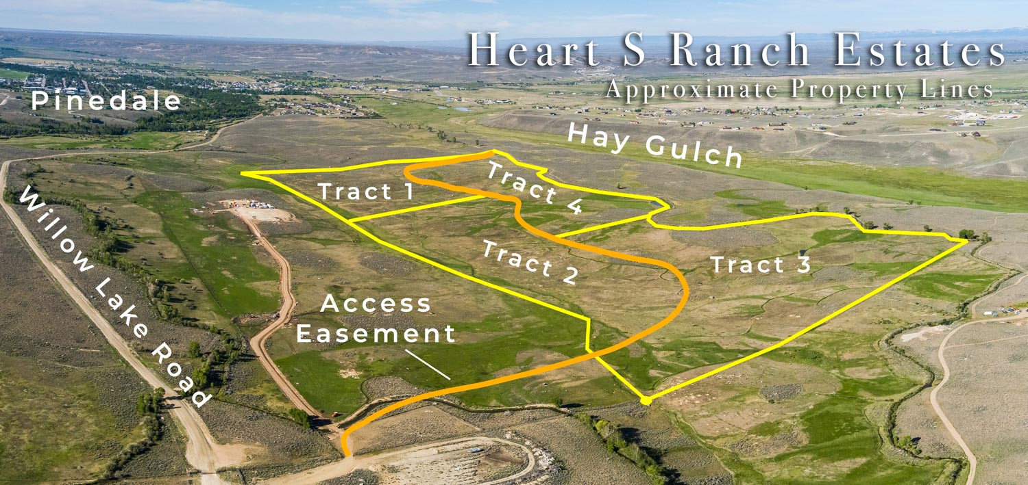 Heart S Ranch Estates — 4 tracts · 35–41 acres · Willow Lake Rd, Pinedale